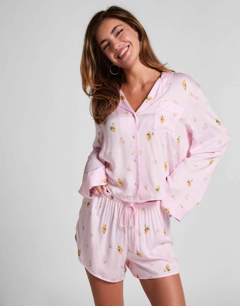 Hunkemöller - Pyjama-Shorts in Rosa von Hunkemoller