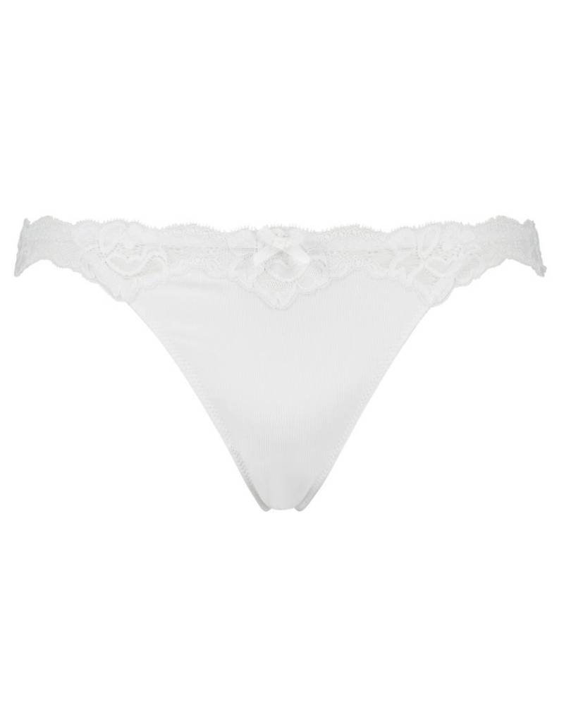 Hunkemöller - Secret - Spitzentanga in Weiß von Hunkemoller
