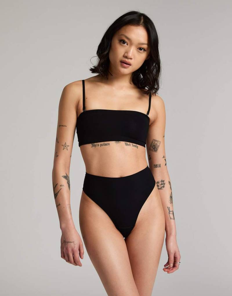 Hunkemöller - Tanga in Schwarz von Hunkemoller