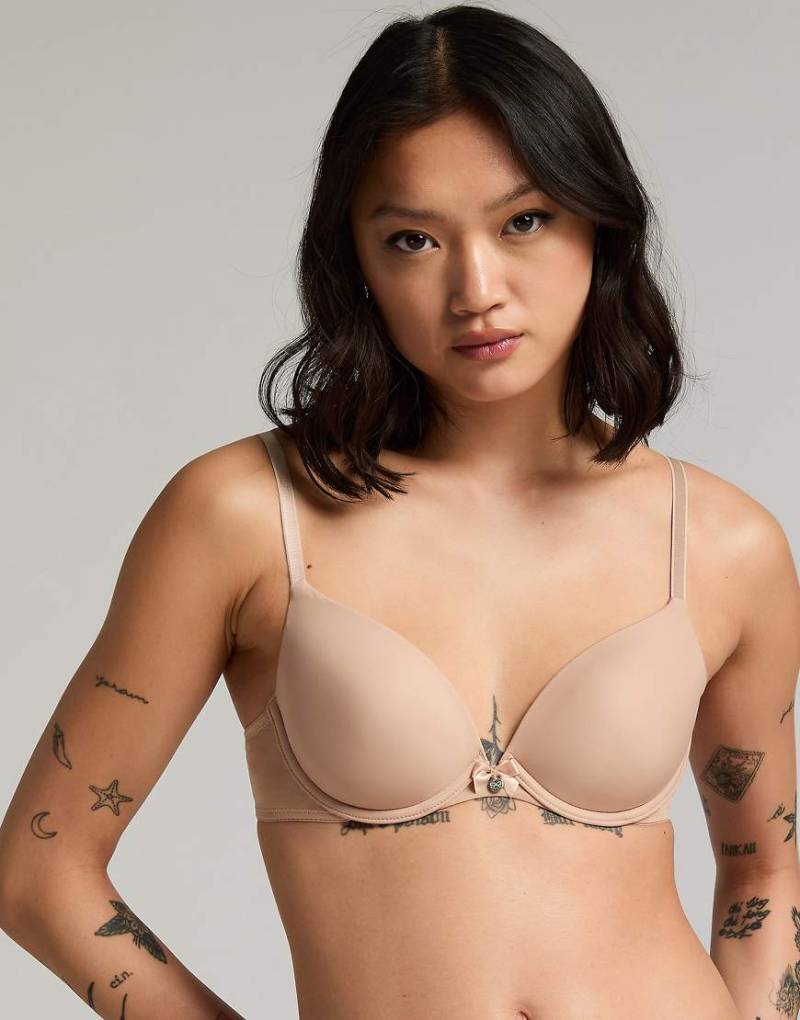 Hunkemöller - Tief ausgeschnittener, gepolsterter Bügel-BH in Beige-Neutral von Hunkemoller