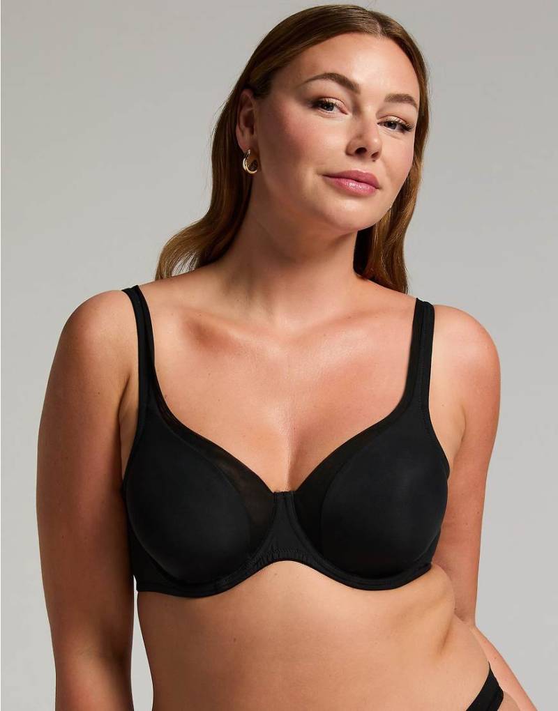 Hunkemöller - Unwattierter Bügel-BH aus Netzstoff in Schwarz von Hunkemoller