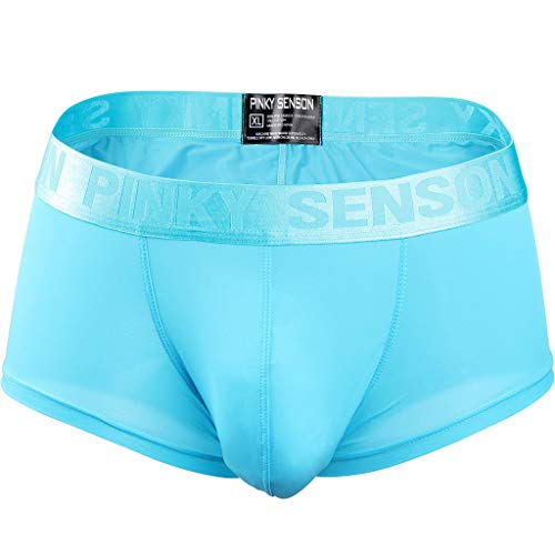 Hunpta @ Underwear, Herren Männer Einfarbig Unterwäsche Boxer Briefs Shorts Beutel Ultradünne Unterhose (L, Light Blau) von Hunpta @