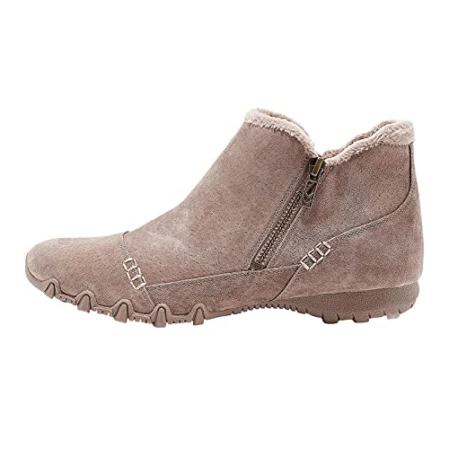 Schuhe Damen Herbst, Mittelalter Schuhe Damen Elegant Stiefeletten Outdoor Freizeitschuhe Freizeit Winterstiefel Combat Stiefeletten Einfarbig Schuhe Lederschuhe Damen von Hunpta