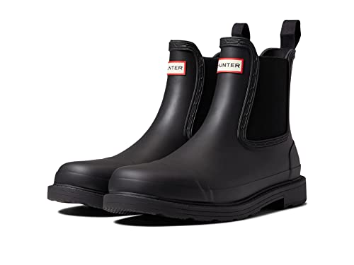 HUNTER Commando Chelsea Womens Wellington Boots 40-41 EU Black von HUNTER