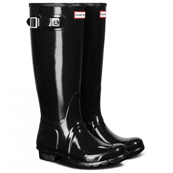 Hunter Boots - Women's Original Tall Gloss - Gummistiefel Gr 36 schwarz von Hunter Boots