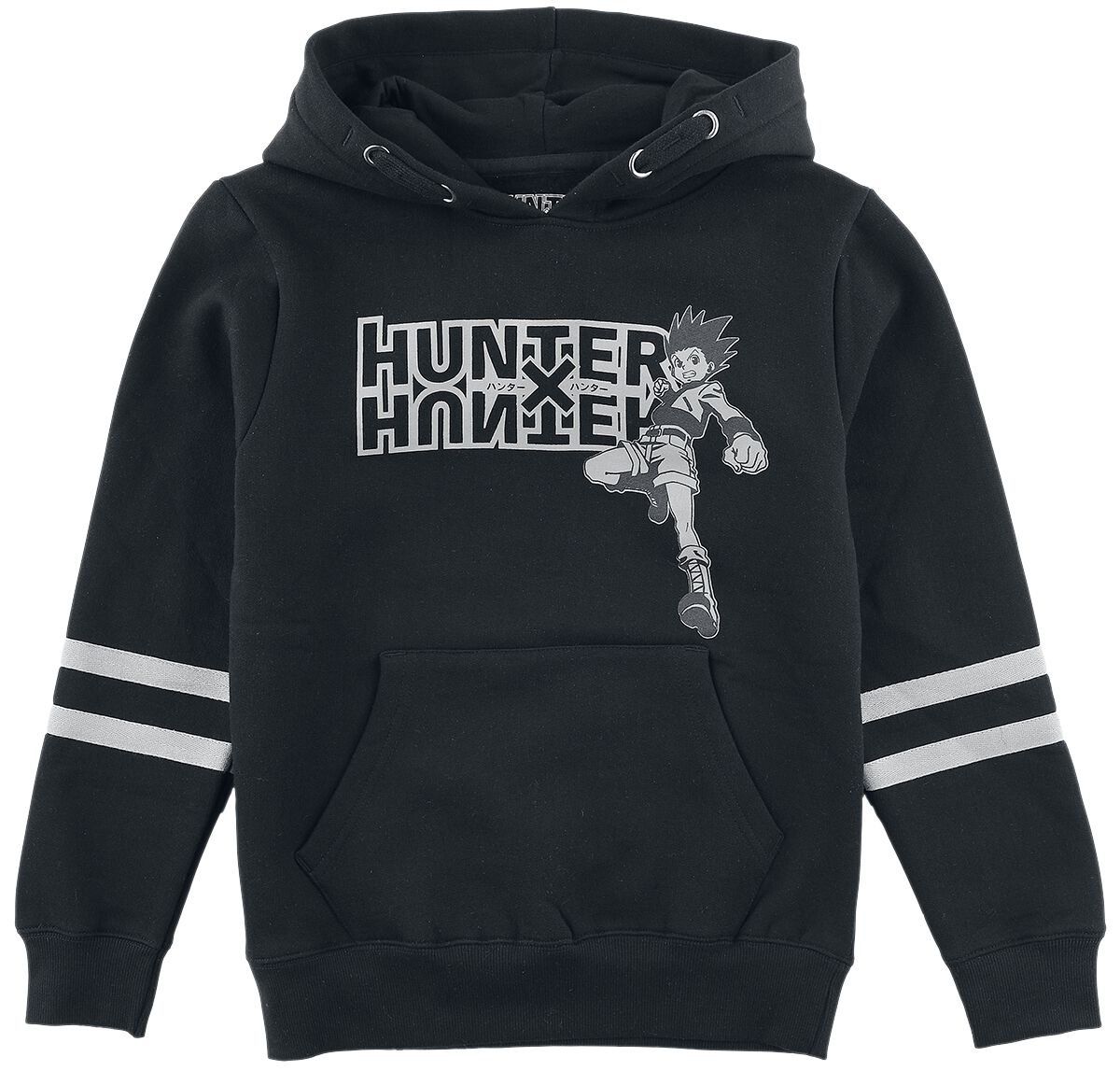 Hunter x Hunter - Anime Kapuzenpullover für Kinder - Kids - Gon - für Mädchen & Jungen - schwarz  - Lizenzierter Fanartikel von Hunter x Hunter