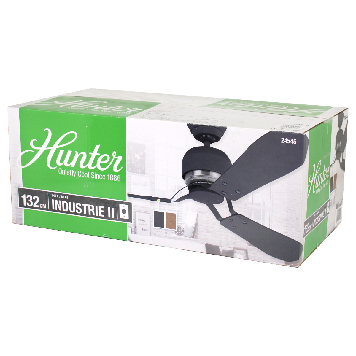 Hunter 24545 Industrie II Deckenventilator Ventilator Graphit Kastanie 132 cm von Hunter