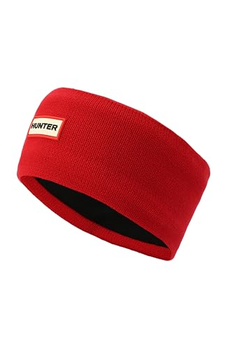 Hunter Damen Play Essential Stirnband Stirnband mit Markenlogo Bequem Warm Accessoire, Rot/Ausflug, einfarbig (Getaway Solids), 1 Count (Pack of 1) von HUNTER