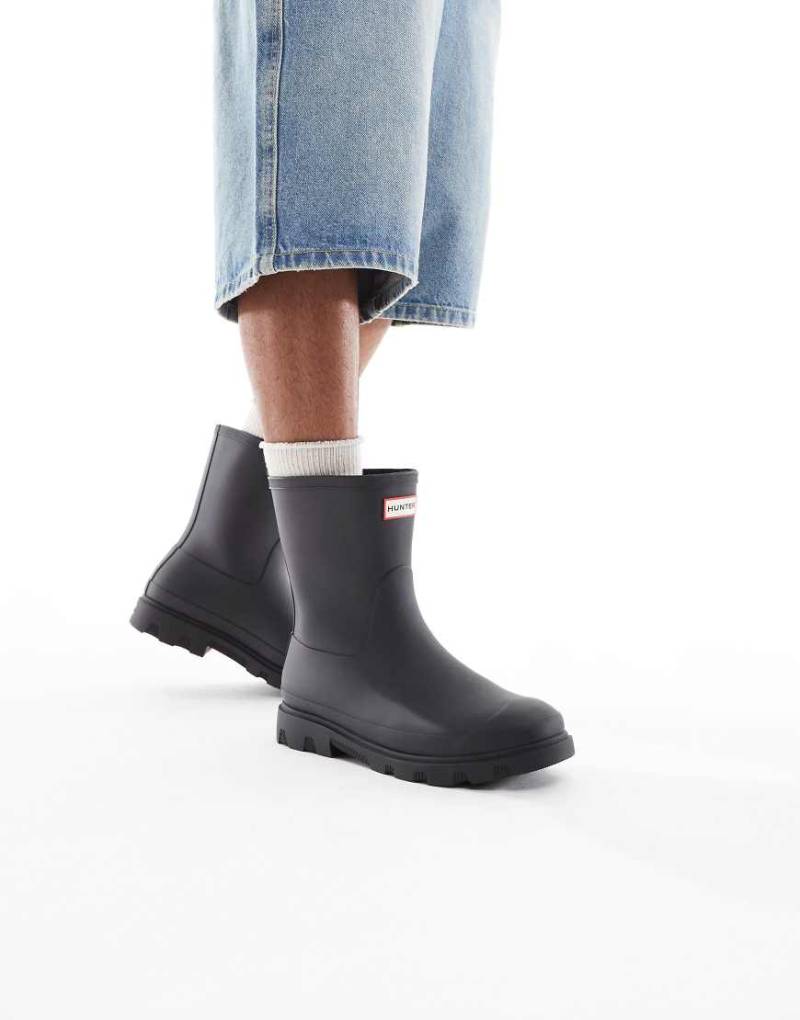 Hunter - Downpour - Unisex-Gummistiefel in Schwarz mit niedrigem Schaft von Hunter