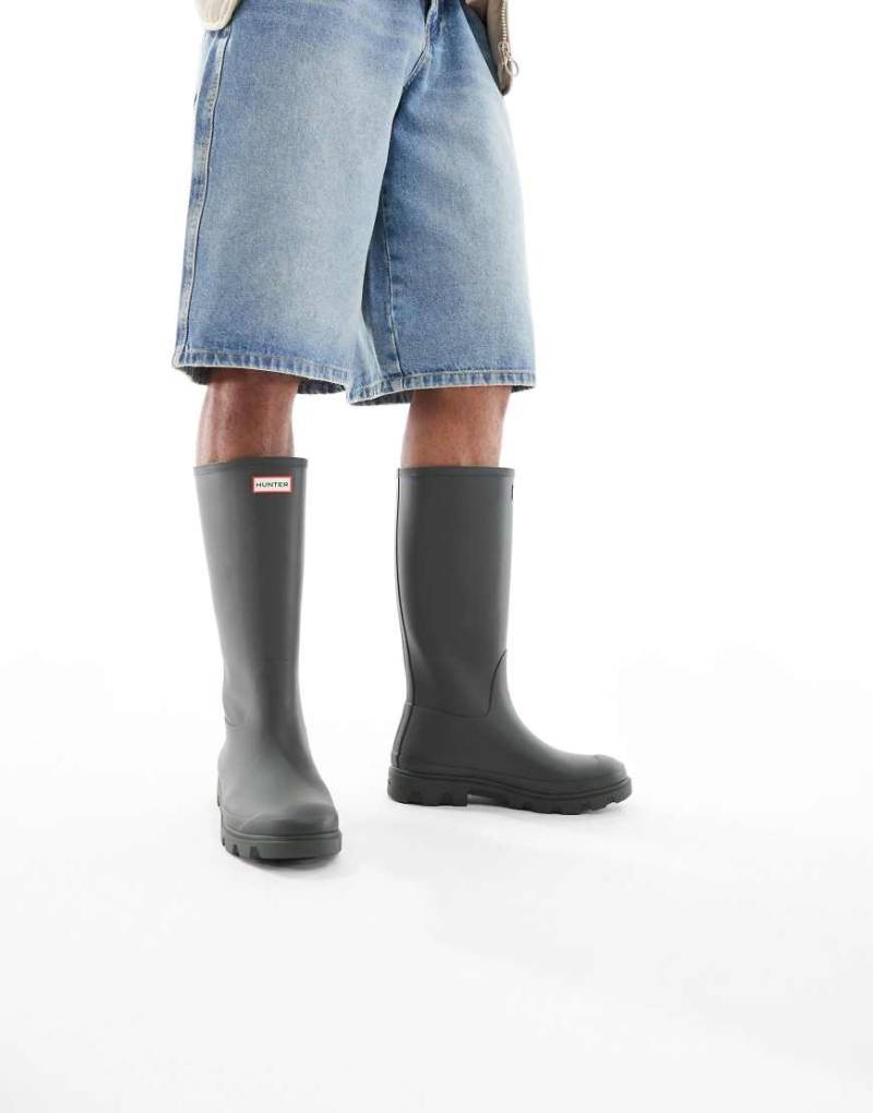 Hunter - Downpour - Unisex-Gummistiefel in dunklem Olivgrün mit hohem Schaft von Hunter