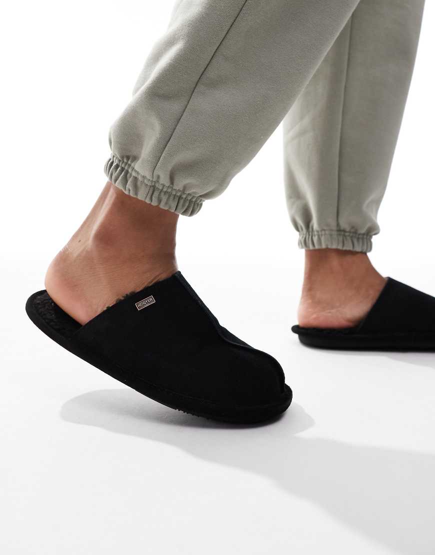Hunter - Gefütterte Mules-Hausschuhe in Schwarz Hunter - Gefütterte Mules-Hausschuhe in Schwarz von Hunter