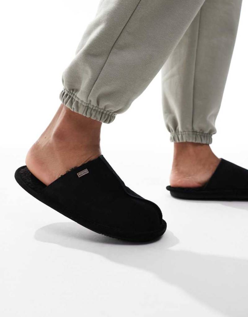 Hunter - Gefütterte Mules-Hausschuhe in Schwarz Hunter - Gefütterte Mules-Hausschuhe in Schwarz von Hunter