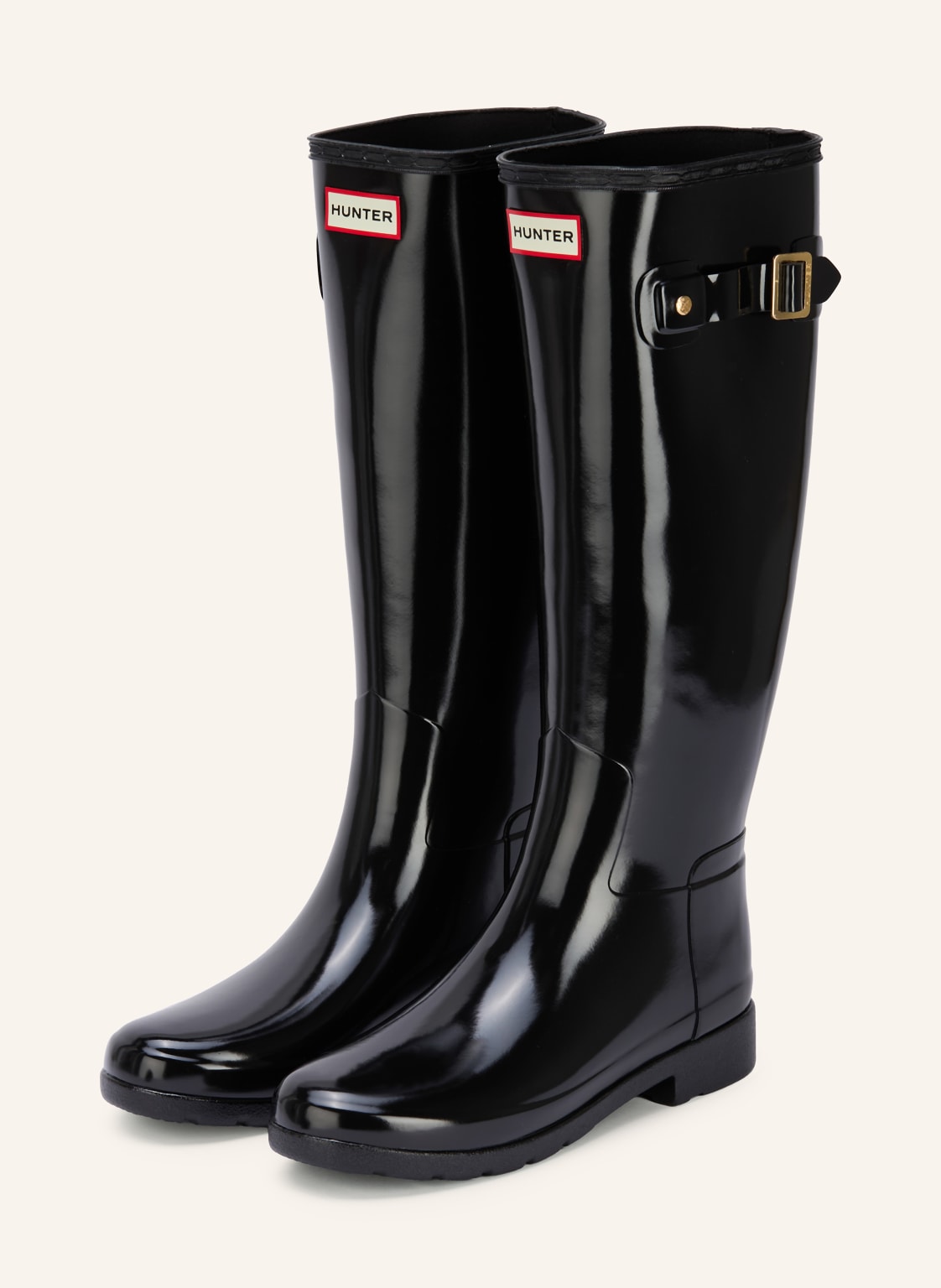 Hunter Gummistiefel Refined Tall schwarz von Hunter