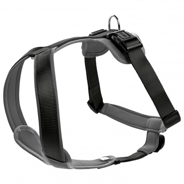 Hunter - Harness Neoprene - Hundegeschirr Gr Bauchumfang 36-44 cm - Halsumfang 32 cm;Bauchumfang 42-53 cm - Halsumfang 39 cm;Bauchumfang 53-65 cm - Halsumfang 42 cm;Bauchumfang 58-72 cm - Halsumfang 52 cm;Bauchumfang 72-91 cm - Halsumfang 65 cm braun/grau von Hunter