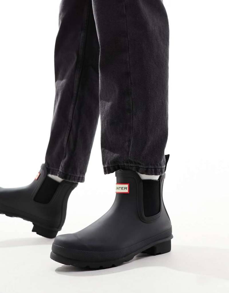 Hunter - Original - Chelsea-Gummistiefel in Mattschwarz von Hunter