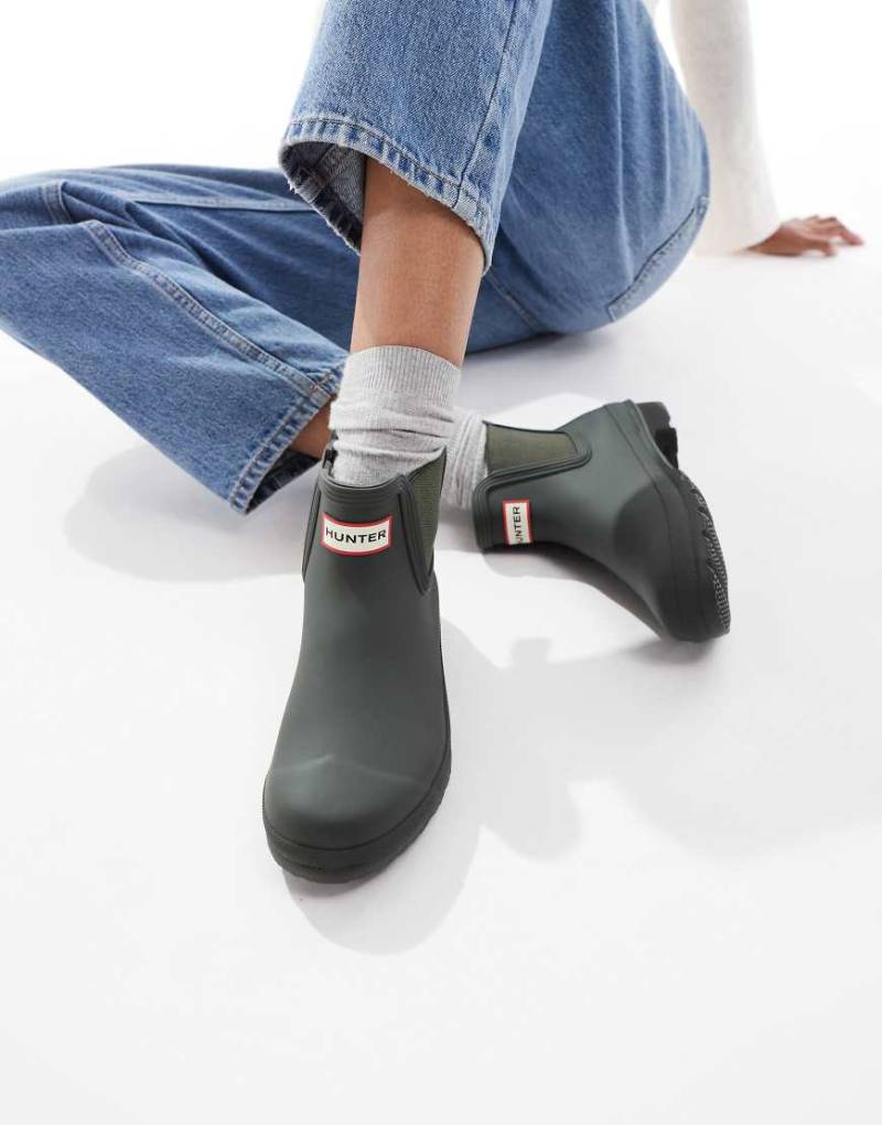 Hunter - Original - Chelsea-Stiefel in Dunkeloliv-Grün von Hunter