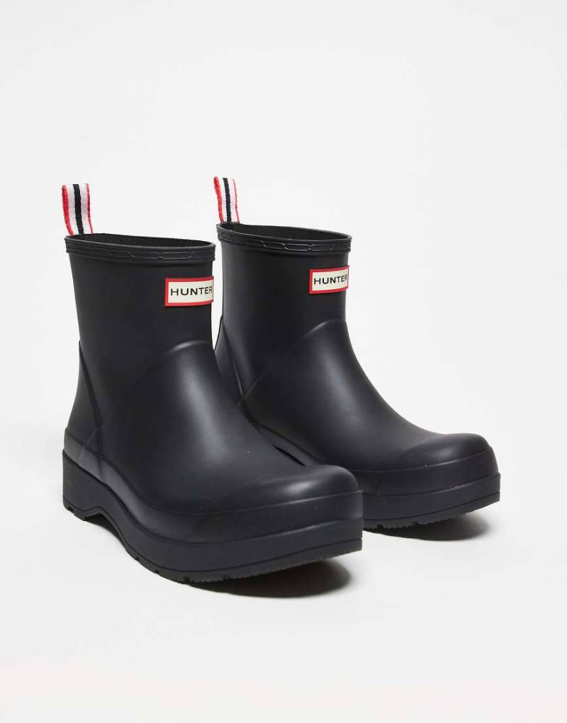 Hunter - Play - Stiefel in Schwarz mit kurzem Schaft von Hunter