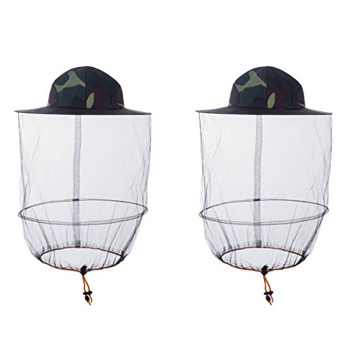 2er Pack Moskitonetz Hut/Bienenschleier Hut/Mesh Angeln Mütze/Imker Imkerei Hüte/Fliegen Insektenschutz/Gesicht Schild/für Männer Frauen Kind von HunterBee