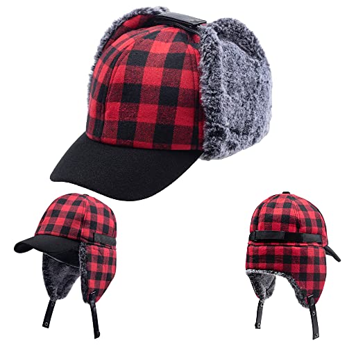 Winter Buffalo Plaid Trapper Jagdmütze Sherpa Ohrenklappen Elmer fudd Hunter Cap von HunterBee