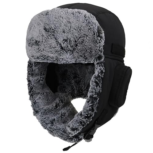 Winter Warm Trapper Jagd Hut Ohrenklappen Trooper Russisch Mütze Maske Ushanka Pelzmützen Männer Frauen von HunterBee