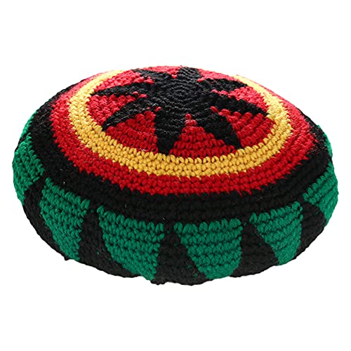 Rasta-Mütze aus Wolle, Reggae, Jamaika Jamaica Mütze, Bunte Beanie, gehäkelt, gestrickt, lockere Baggy Cap, Hippie Hip hop Hat, Skull Cap Herren von HunterBee