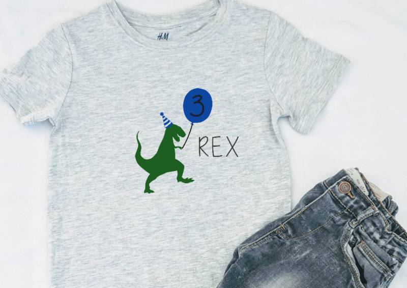 Drei Rex Geburtstag Shirt Dritten Junge 3.geburtstag Dinosaurier Geburtstagsparty T-Rec von HunterKouture