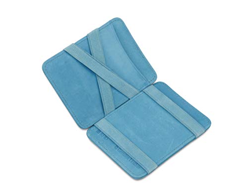 Hunterson Flacher Geldbeutel Fuer Herren aus Leder, Magic Wallet mit RFID-Schutz, Geldboerse mit Platz Fuer 8 Karten, Turquoise Hunterson Flacher Geldbeutel Fuer Herren aus Leder, Magic Wallet mit RFID-Schutz, Geldboerse mit Platz Fuer 8 Karten, Turquoise von Hunterson
