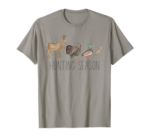 Jagdsaison Kinder Hirsch Truthahn Ente Taube Kleinkind Wildlife T-Shirt Jagdsaison Kinder Hirsch Truthahn Ente Taube Kleinkind Wildlife T-Shirt von Hunting Outfits Funny Gifts Women Men