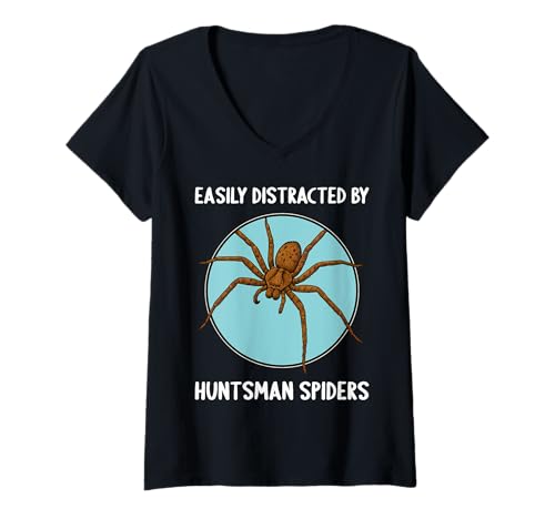 Damen Huntsman Spider Riesenkrabbenspinne T-Shirt mit V-Ausschnitt Damen Huntsman Spider Riesenkrabbenspinne T-Shirt mit V-Ausschnitt von Huntsman Spider Riesenkrabbenspinne Tier Shop