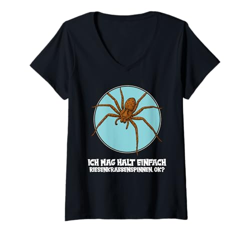 Damen Huntsman Spider Riesenkrabbenspinne T-Shirt mit V-Ausschnitt Damen Huntsman Spider Riesenkrabbenspinne T-Shirt mit V-Ausschnitt von Huntsman Spider Riesenkrabbenspinne Tier Shop