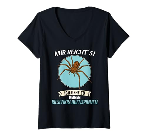 Damen Huntsman Spider Riesenkrabbenspinne T-Shirt mit V-Ausschnitt Damen Huntsman Spider Riesenkrabbenspinne T-Shirt mit V-Ausschnitt von Huntsman Spider Riesenkrabbenspinne Tier Shop