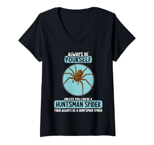 Damen Huntsman Spider Riesenkrabbenspinne T-Shirt mit V-Ausschnitt Damen Huntsman Spider Riesenkrabbenspinne T-Shirt mit V-Ausschnitt von Huntsman Spider Riesenkrabbenspinne Tier Shop