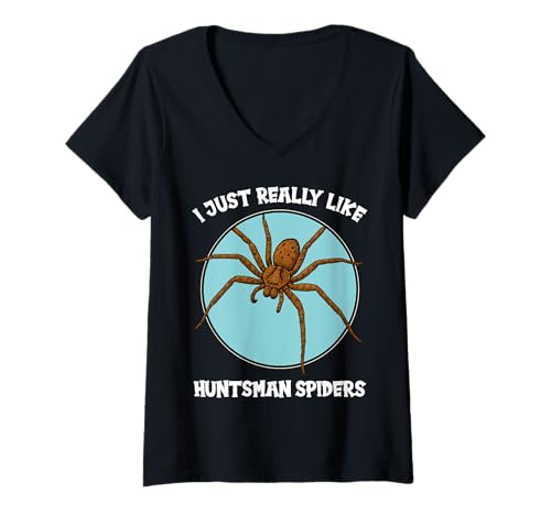 Damen Huntsman Spider Riesenkrabbenspinne T-Shirt mit V-Ausschnitt Damen Huntsman Spider Riesenkrabbenspinne T-Shirt mit V-Ausschnitt von Huntsman Spider Riesenkrabbenspinne Tier Shop