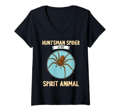 Damen Huntsman Spider Riesenkrabbenspinne T-Shirt mit V-Ausschnitt Damen Huntsman Spider Riesenkrabbenspinne T-Shirt mit V-Ausschnitt von Huntsman Spider Riesenkrabbenspinne Tier Shop