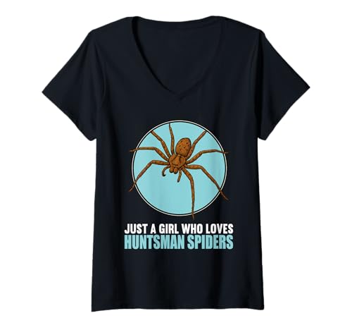 Damen Huntsman Spider Riesenkrabbenspinne T-Shirt mit V-Ausschnitt Damen Huntsman Spider Riesenkrabbenspinne T-Shirt mit V-Ausschnitt von Huntsman Spider Riesenkrabbenspinne Tier Shop
