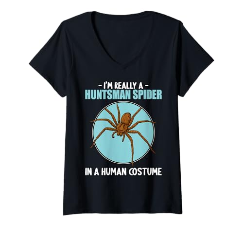 Damen Huntsman Spider Riesenkrabbenspinne T-Shirt mit V-Ausschnitt Damen Huntsman Spider Riesenkrabbenspinne T-Shirt mit V-Ausschnitt von Huntsman Spider Riesenkrabbenspinne Tier Shop