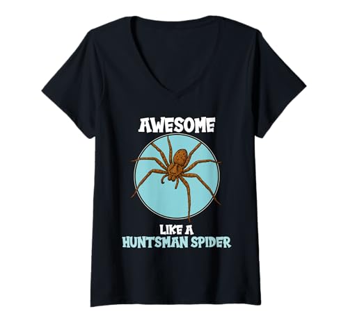 Damen Huntsman Spider Riesenkrabbenspinne T-Shirt mit V-Ausschnitt Damen Huntsman Spider Riesenkrabbenspinne T-Shirt mit V-Ausschnitt von Huntsman Spider Riesenkrabbenspinne Tier Shop
