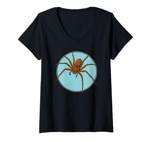 Damen Huntsman Spider Riesenkrabbenspinne T-Shirt mit V-Ausschnitt Damen Huntsman Spider Riesenkrabbenspinne T-Shirt mit V-Ausschnitt von Huntsman Spider Riesenkrabbenspinne Tier Shop