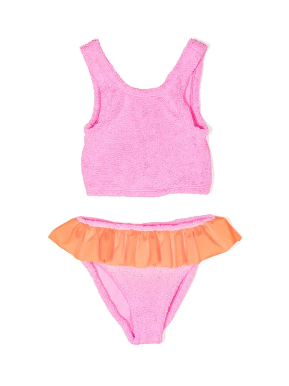 Hunza G Kids Bikini mit Knitteroptik - Rosa von Hunza G Kids