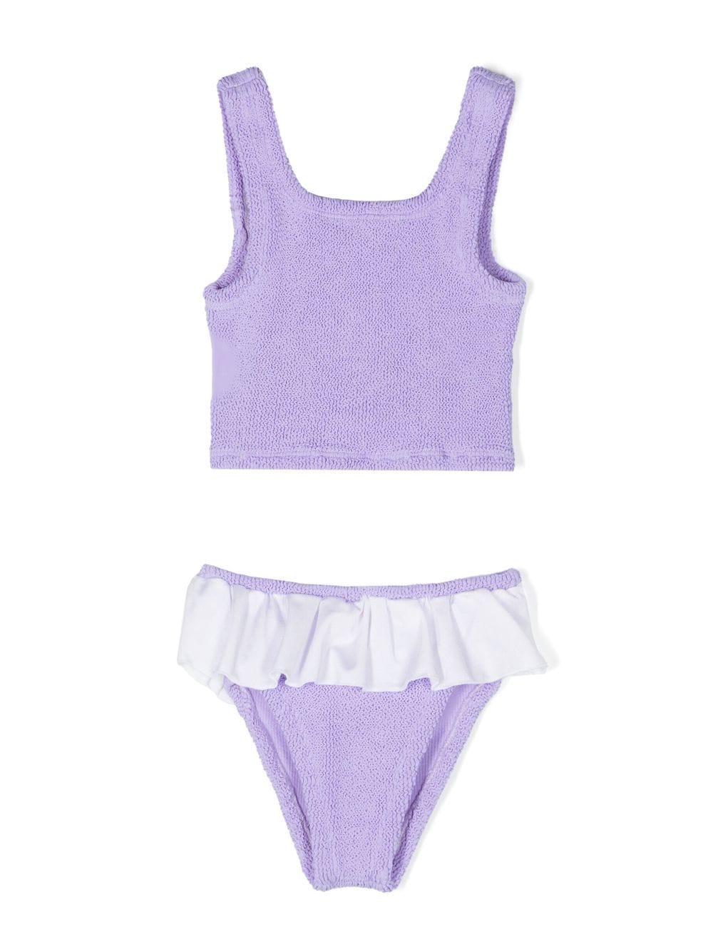 Hunza G Kids Olive Bikini mit Rüsche - Violett von Hunza G Kids