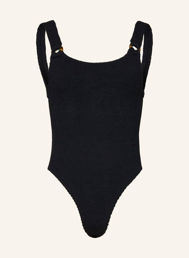 Hunza G Badeanzug Domino schwarz von Hunza G