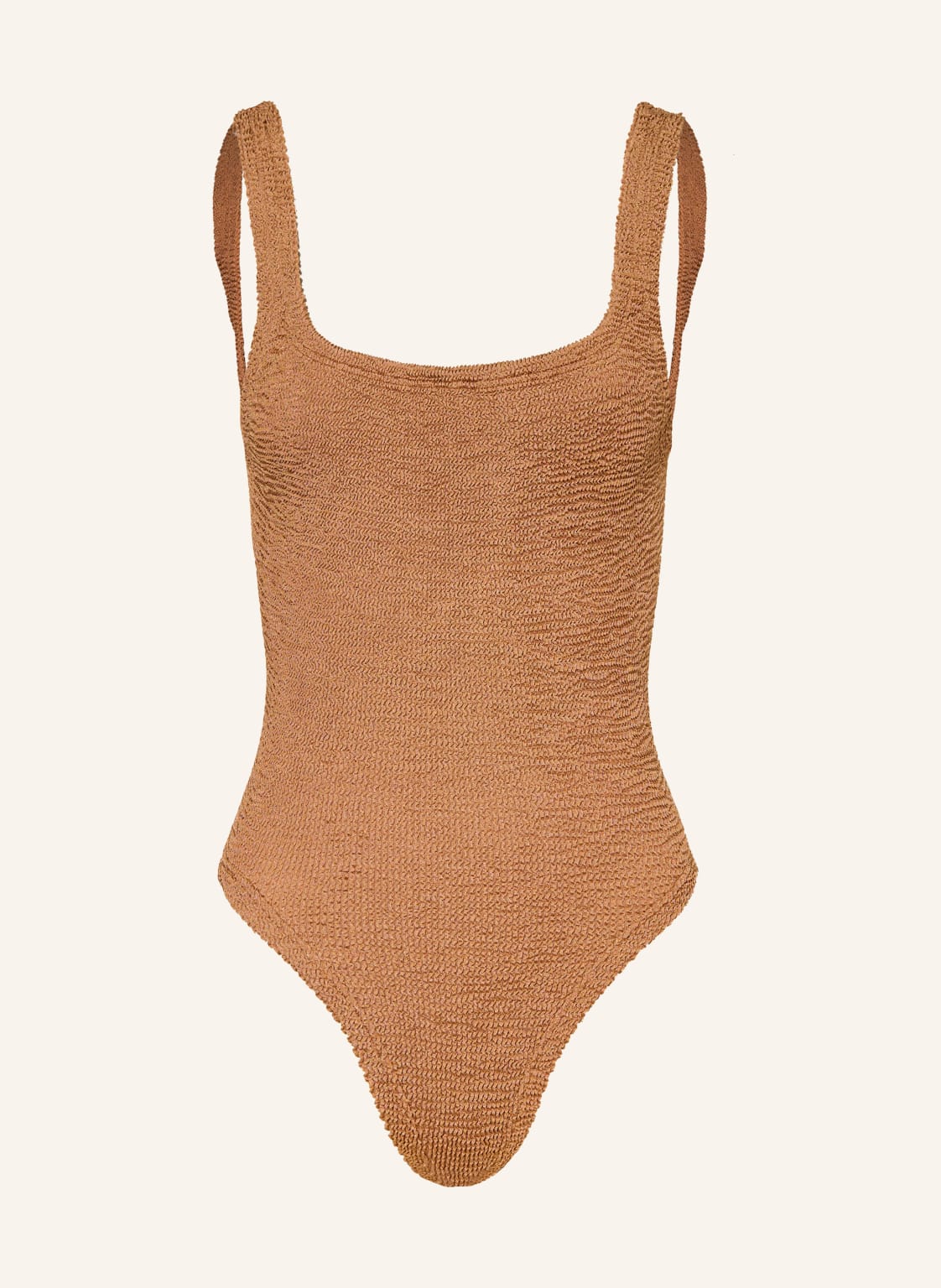 Hunza G Badeanzug Square Neck braun von Hunza G
