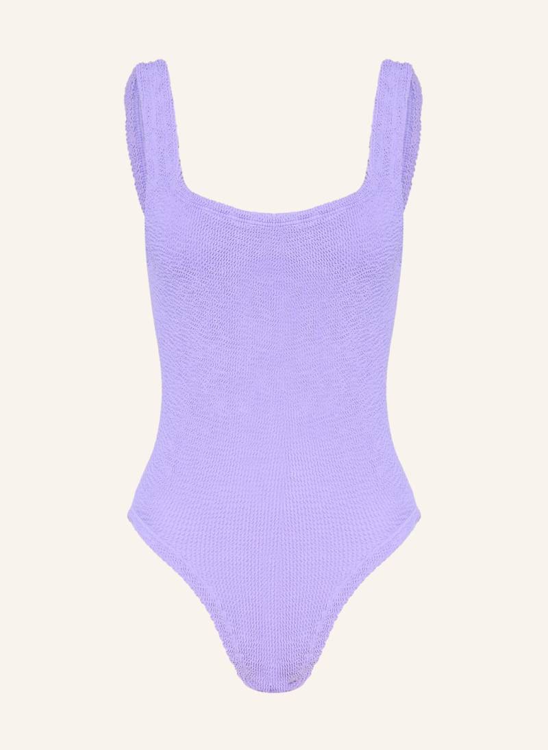 Hunza G Badeanzug Square Neck lila von Hunza G