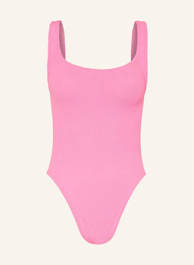 Hunza G Badeanzug Square Neck pink von Hunza G