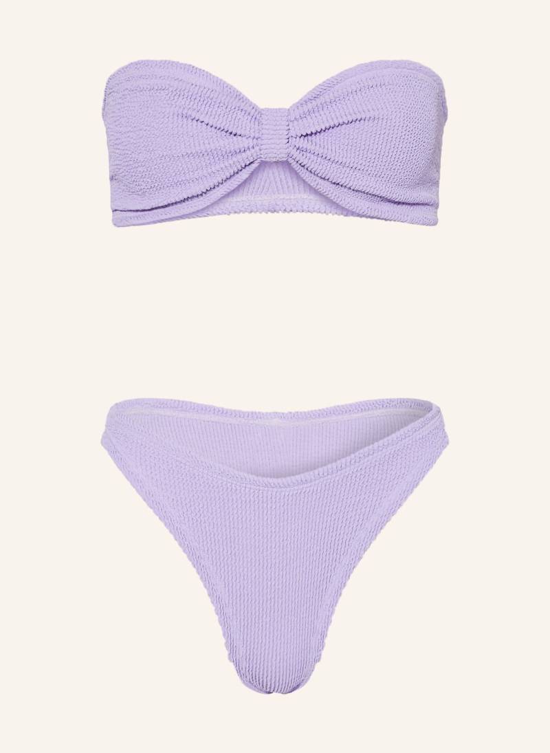Hunza G Bandeau-Bikini Jean lila von Hunza G