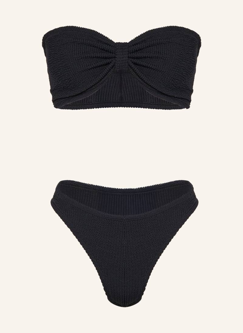 Hunza G Bandeau-Bikini Jean schwarz von Hunza G