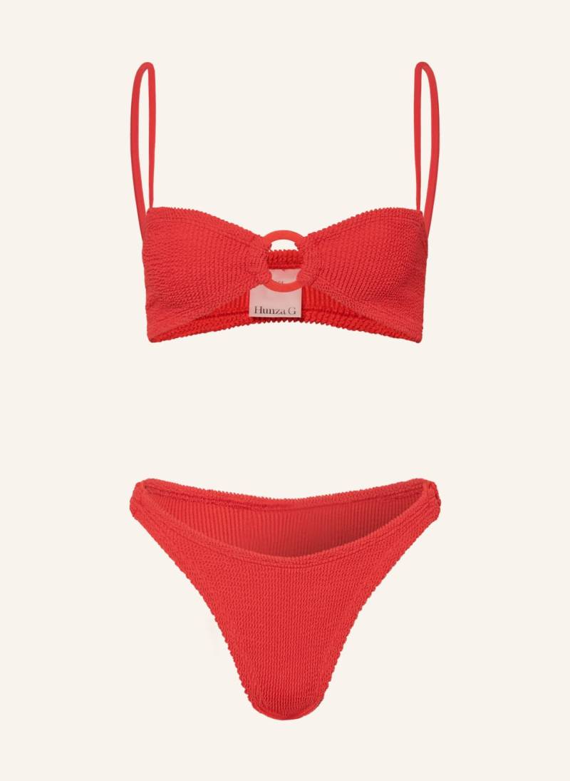 Hunza G Bustier-Bikini Misty rot von Hunza G
