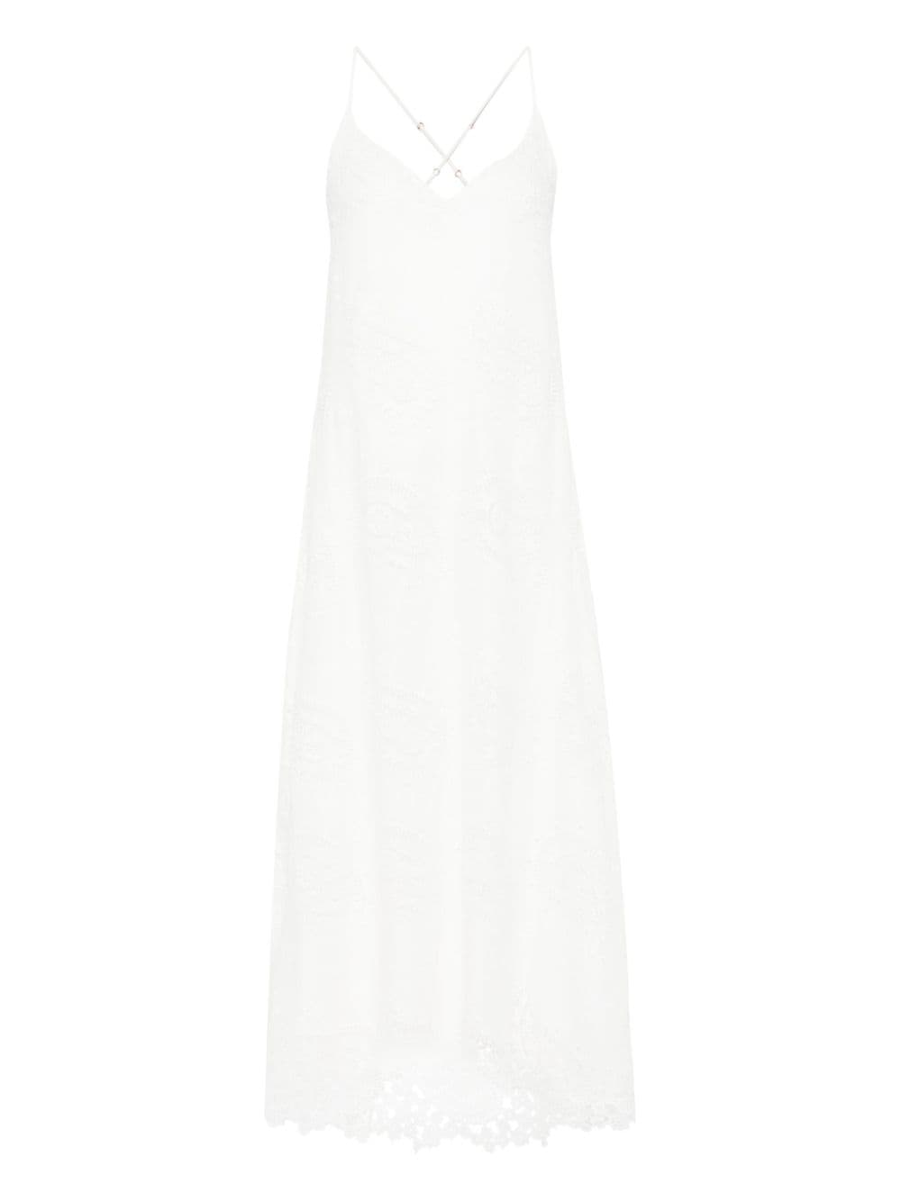 Hunza G Kleid mit Lochstickerei - Weiß von Hunza G