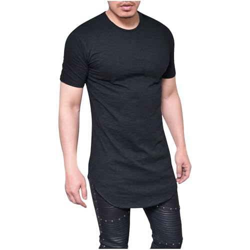 Herren T-Shirt Extra Lang Sale, Slim Fit T-Shirt Herren Kurzarm Long Lässiges Tshirt Sportshirt für Männer Rundhals Sommer Trainingsshirt Einfarbig Funktionsshirt Longshirt Schnitt Größen M-4XL Herren T-Shirt Extra Lang Sale, Slim Fit T-Shirt Herren Kurzarm Long Lässiges Tshirt Sportshirt für Männer Rundhals Sommer Trainingsshirt Einfarbig Funktionsshirt Longshirt Schnitt Größen M-4XL von Huoghebg