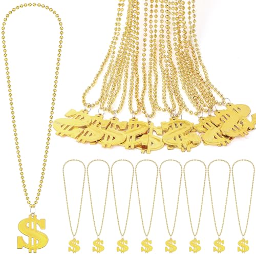 Huquary Dollarzeichen-Halsketten, gefälschte Dollarkette, Schmuck, Mardi Gras, Perlen, Bling auf Halskette, Gangsta, Hip-Hop, Casino-Thema, Karneval, Buchona-Party, Paraden, Kunststoff, Kein Edelstein Huquary Dollarzeichen-Halsketten, gefälschte Dollarkette, Schmuck, Mardi Gras, Perlen, Bling auf Halskette, Gangsta, Hip-Hop, Casino-Thema, Karneval, Buchona-Party, Paraden, Kunststoff, Kein Edelstein von Huquary